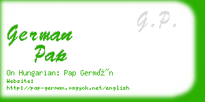 german pap business card